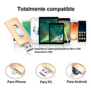 🎁ÚLTIMO DÍA 49% OFF⚡Unidad Flash 3 en 1, Almacenamiento de Memoria USB 3.0 Portátil de Alta Velocidad 128GB (Copia)