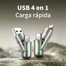 🔥2025 Hot venta 49% OFF 🔥Cable de carga USB 4 en 1 carga rápida MAX 240W