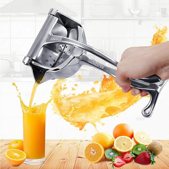 Exprimidor de Frutas Manual de Acero Inoxidable