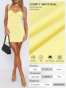 Mini vestidos de verano para mujer, sin mangas, sexy, cuello cuadrado, empalme de encaje, cóctel, fiesta, vestido ajustado