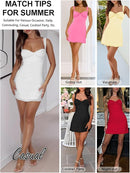 Mini vestidos de verano para mujer, sin mangas, sexy, cuello cuadrado, empalme de encaje, cóctel, fiesta, vestido ajustado