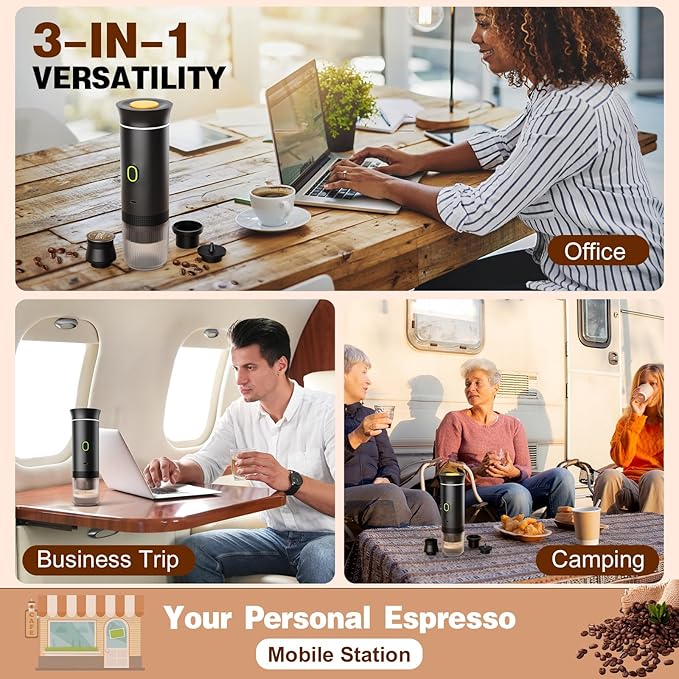Cafetera eléctrica portátil 3 en 1