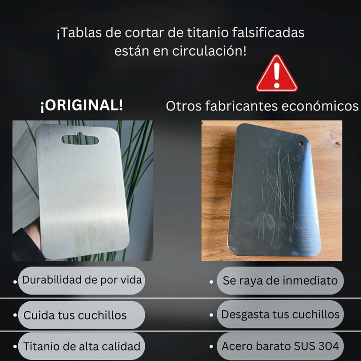 Titanio Puro™ | Tabla de Picar de Titanio
