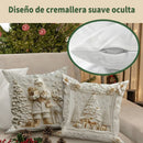 🎄🎁Covertores para cojines con temática navideña - Impresión realista | Set x4 uds